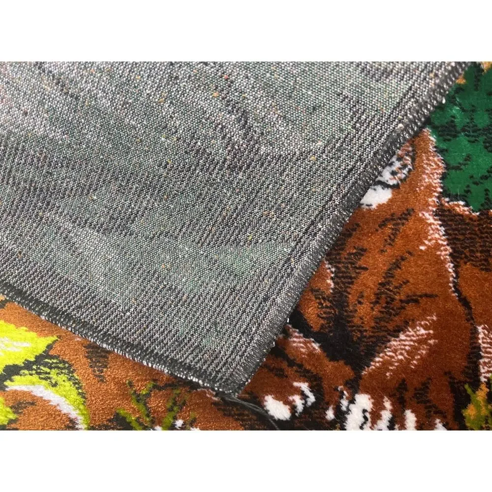 Vintage Mid Century Lion Family Large Carpet Wall Tapestry Morocco 19X38 Jungle
